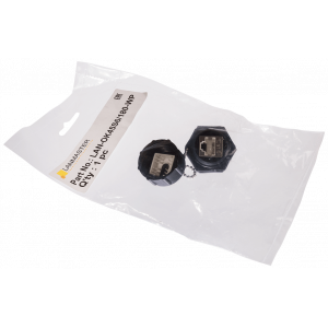 Industrial socket module, RJ45, cat. 6, STP, 180 degrees, IP68
